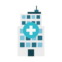 Fototapeta premium blue hospital image design, vector illustration icon