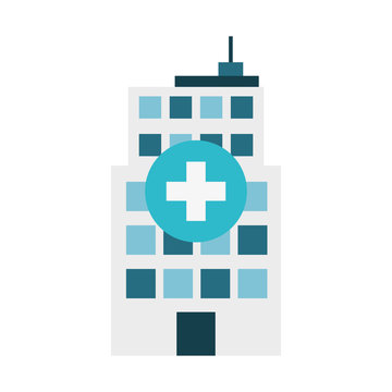blue hospital image design, vector illustration icon