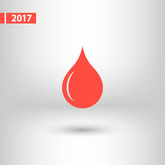 Obraz premium drop icon, vector illustration. Flat design style