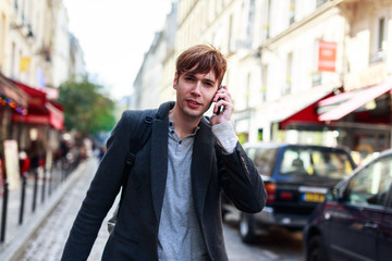 Young Parisian Man Having Fun In Latin Quarter