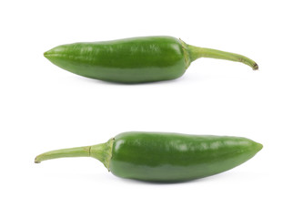 Green jalapeno pepper isolated