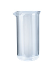 Glass beaker on white background
