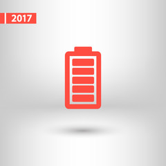 Battery load  icon, vector illustration. Flat design style
