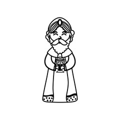 Three wise man cartoon icon vector illustration graphic design