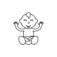 little baby cartoon icon vector illustration graphic design