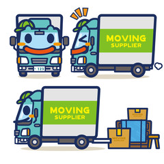 はたらく引越トラックくん(グリーン系)