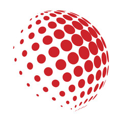 halftone globe logo  vector symbol icon design.