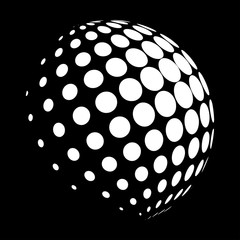 halftone globe logo  vector symbol icon design.