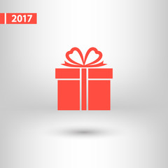 gift  icon, vector illustration. Flat design style 