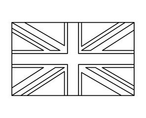 uk flag, england symbol outline vector symbol icon design. © wektorygrafika