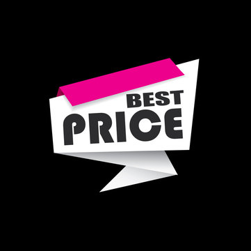 Best price promotional bubble banner in white and blue colors