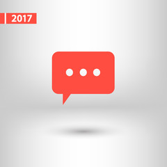 Speech bubbles icon. vector illustration with soft shadow on a gray background