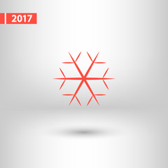 Snowflake icon, vector illustration. Flat design style