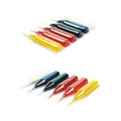 Food dye coloring in a capsule