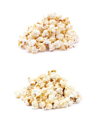 Pile of popcorn flakes isolated