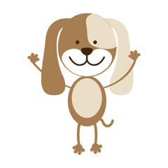 Cute dog pet icon vector illustration graphic design