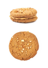 Peanut butter homemade cookie isolated