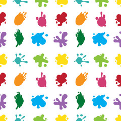 paint splashes seamless color pattern