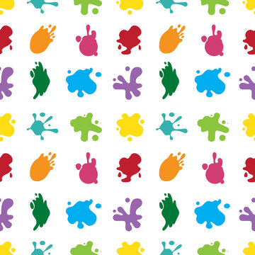 paint splashes seamless color pattern
