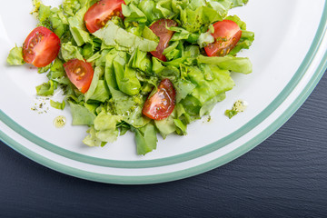 Fresh salad- lettuce with cherry tomatoes