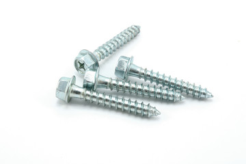 Screws isolated on white background