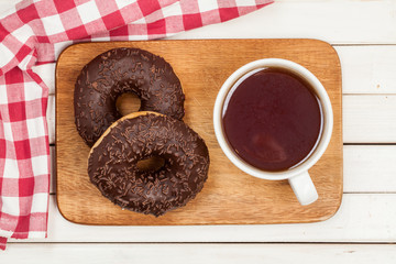Doughnuts. Tasty sweet pastries. For tea. For your design.