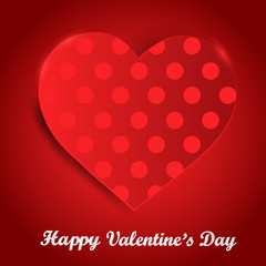 Naklejka premium Heart from paper. Valentines day card