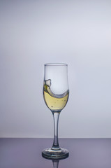 Splash in a glass of champagne