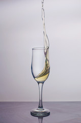 Splash in a glass of champagne