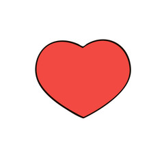 Valentine heart simbol. Heart drawn by hand.