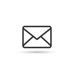 Mail envelope outline icon, minimal flat design style, vector.