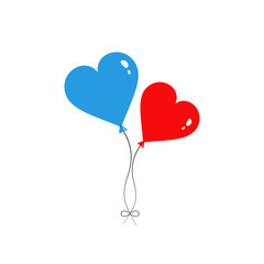 Heart balloon love romantic icon. Vector isolated color symbol.