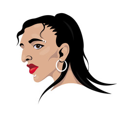 A girl with piercing