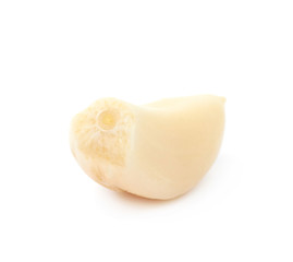 Single garlic clove isolated