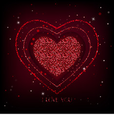 bright red valentine heart. decorative element for design 