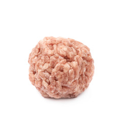 Ball of minced meat isolated