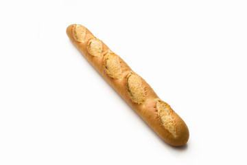 Baguette isolated on white background