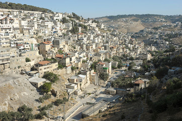 Obraz premium Jerusalem, view of the old city from the Mount of Olives