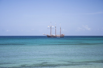 Tall ship in Martinique.