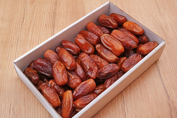 Algerian dried dates in the box