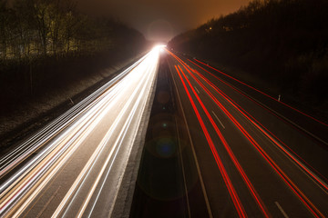 Fototapeta na wymiar highway lights at night