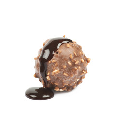 Chocolate ball confection candy isolated