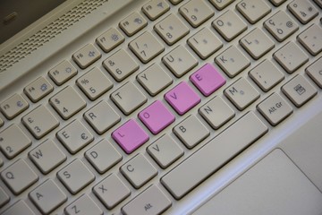 Amore tastiera rosa