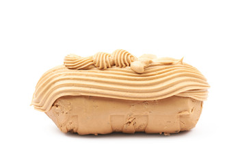 Creamy dessert nut fudge isolated