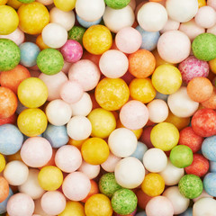 Surface coated with colorful balls