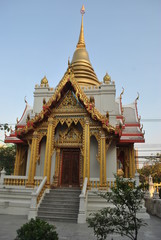 Fototapeta premium Beauty pagoda Wat Samien Nari Buddhist temple in Bangkok Thailand