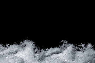 Water Splash on Black Background