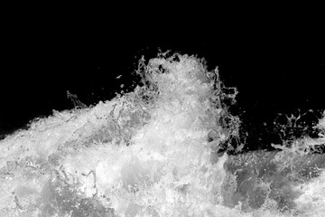 Water Splash on Black Background