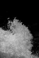 Water Splash on Black Background