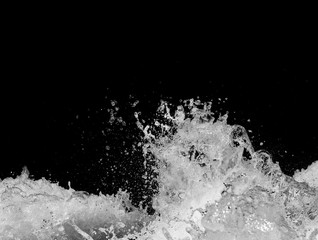 Water Splash on Black Background